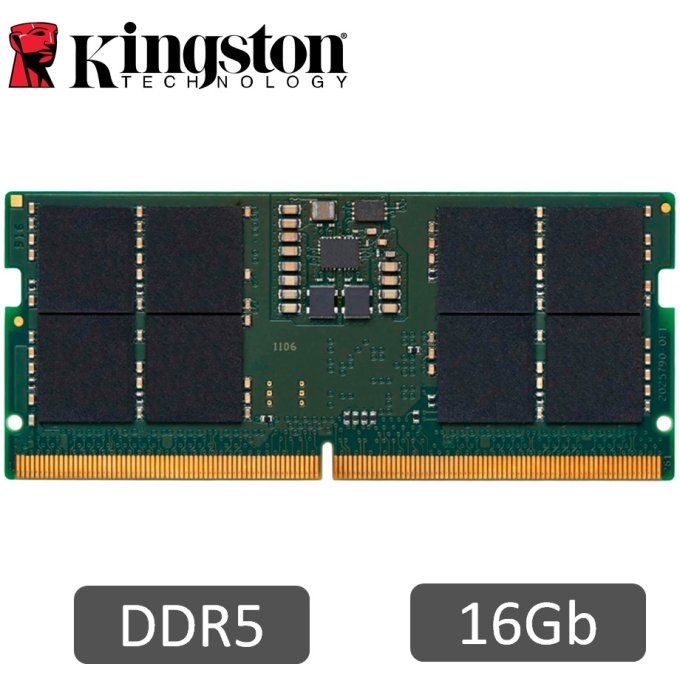 Memoria RAM Kingston 16GB SODIMM DDR5-4800MHz, PC5-38400 - Laptop / Kingston