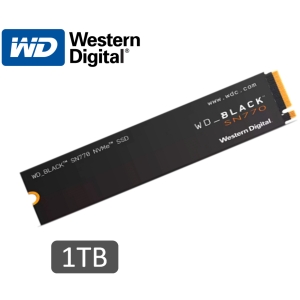 Disco Duro Solido SSD Western Digital Black 1TB SN770 NVMe, M.2 2280, PCIe Gen 4.0 x4 - interno