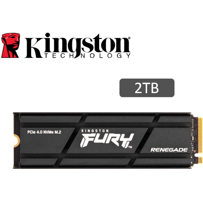 Disco Duro Solido SSD Kingston FURY Renegade 2TB, M.2 2280 PCIe 4.0 x4 NVMe - Interno / Kingston