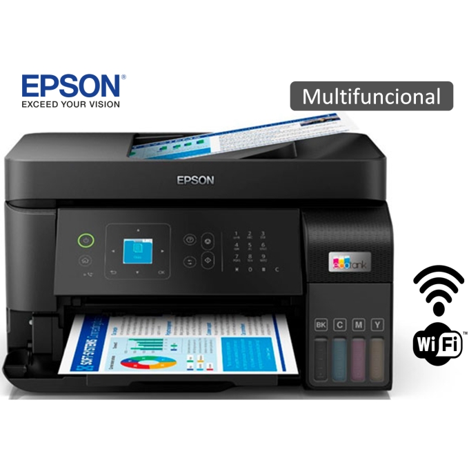 Impresora Multifuncional Epson EcoTank L5590, USB/LAN, Wi-Fi Sistema Tinta continua / EPSON
