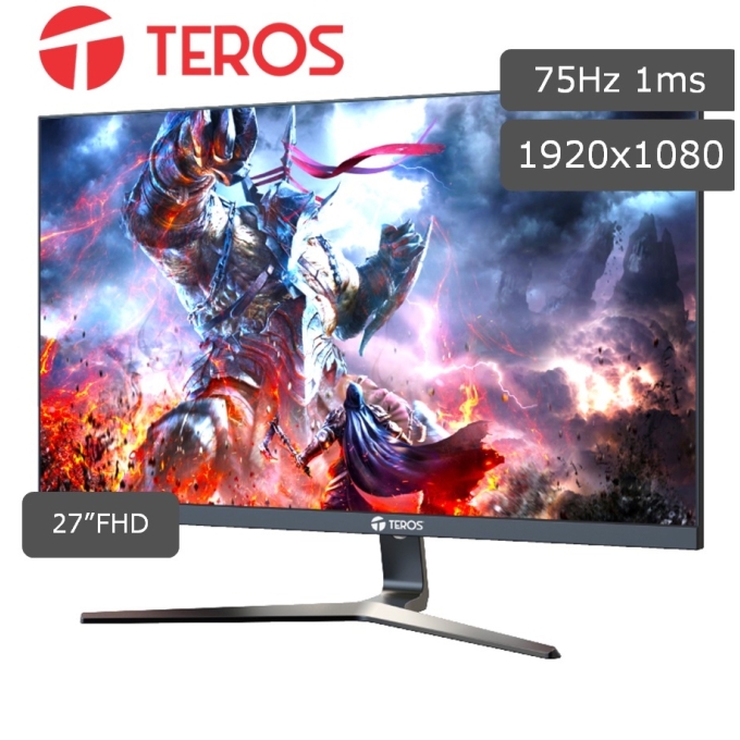 Monitor Teros 27pulgadas TE-2710S, VA, FLAT 75Hz, 1920x1080, Full HD gamer / TEROS