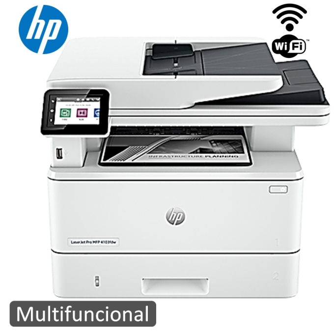 Impresora Multifuncional HP LaserJet Pro MFP 4103fdw, Monocromatica Imprime/Copia/Escanea/Fax/USB 2.0 Wifi Wireless / HP