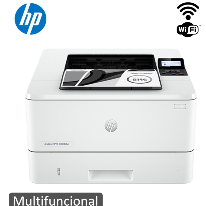 Impresora HP LaserJet Pro 4003dw, Monocromatica Imprime/USB 2.0/LAN/WLAN/BT/Wi-Fi Direct / HP