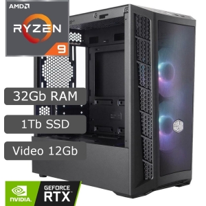CPU Ensamblado AMD RYZEN 9 7900, Memoria RAM 32Gb, Disco Solido SSD 1Tb, Video MSI GeForce RTX 4070 Ti 12Gb, Gamer / CompuMarket