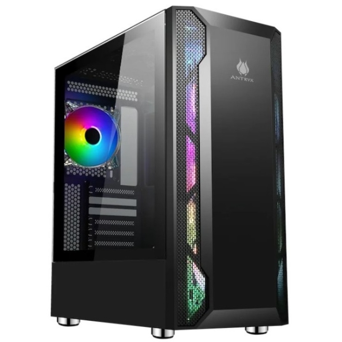 Case Antryx RX 430U Black USB3.0, ARGB FAN x1, C/CINTA LED, Vidrio Templado (AC-RX430UK) / Antryx