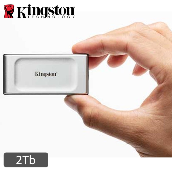 Disco Duro Externo de Estado Solido SSD externo Kingston XS2000, 2Tb, USB 3.2 Gen 2x2 Tipo-C / Kingston