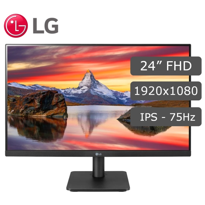 Monitor LG 24MQ400-B 23.5pulgadas 1920x1080 / IPS Mq400-B / 75 Hz / HDMI/VGA / LG
