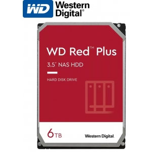 Disco duro Western Digital Red Plus WD60EFPX, 6TB, SATA, 5400rpm, 3.5, Cache 256MB