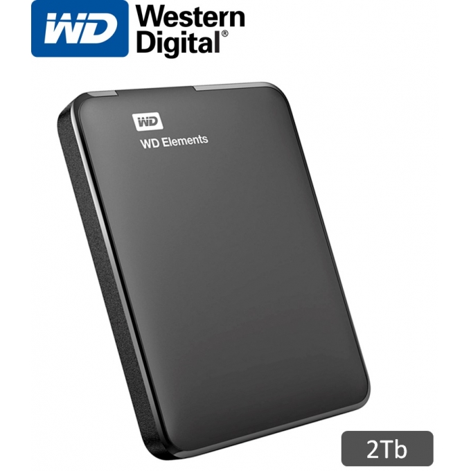 Disco duro externo Western Digital Elements Portable, 2 TB, USB 3.0, negro. / Western Digital