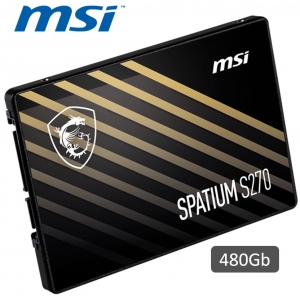 Disco Duro Solido SSD MSI SPATIUM S270 SATA 2.5 480GB, SATA III 6.0Gbps - Interno