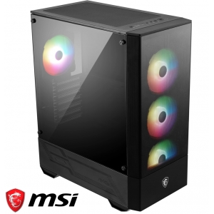 Case MSI MAG FORGE 112R, Mid-Tower, ATX, Negro sin fuente / MSI