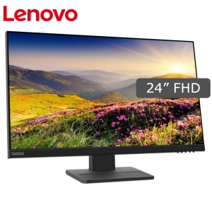 Monitor Lenovo ThinkVision E24-29, 23.8pulgadas 1920x1080 WLED VA HDMI/DP/VGA, Color Raven Black / LENOVO