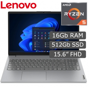 Laptop Lenovo V15 G4 AMN, AMD Ryzen 5 7520U 2.8/4.3GHz, Memoria RAM 16GB, Disco Solido 512 Gb, Pantalla 15.6 FHD TN