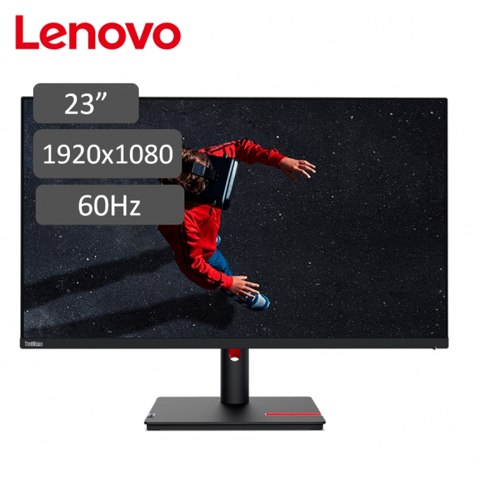 Monitor Lenovo ThinkVision T23i-30, 23pulgadas 1920x1080 WLED IPS HDMI/DP/VGA Color Raven Black / LENOVO