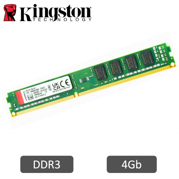 Memoria RAM Kingston 4Gb 12800 DDR3 kvr16ln11/4wp / Kingston