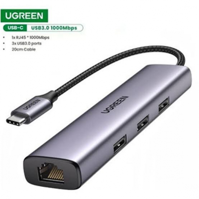 HUB USB-C - PUERTO USB + RJ45 / UGREEN