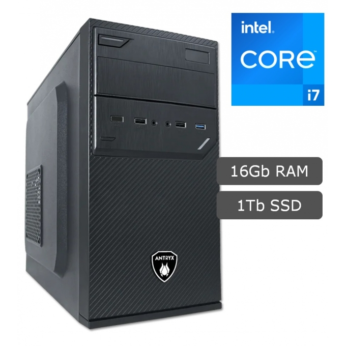 CPU Ensamblado Intel Core i7-11700 2.50GHz/16MB LGA1200, 16Gb Memoria RAM DDR4, Disco Solido SSD 1Tb HP S750 / CompuMarket