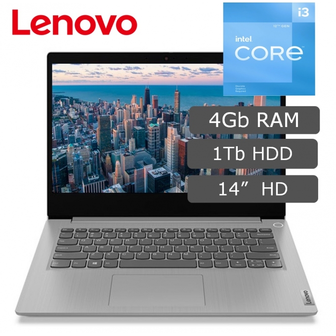 Laptop Lenovo IdeaPad 14IIL05 I3-1005G1, Memoria RAM 4GB, Discp mecanico 1TB, Pantalla 14pulgadas HD, Distema Operativo FreeDOS / LENOVO