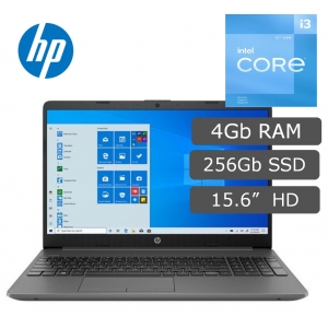 Laptop HP 15-DW1085LA I3-10110U, Memoria RAM 4GB, Disco Solido 256GB SSD, Pantalla 15.6 HD, sistema operativo Windows 10
