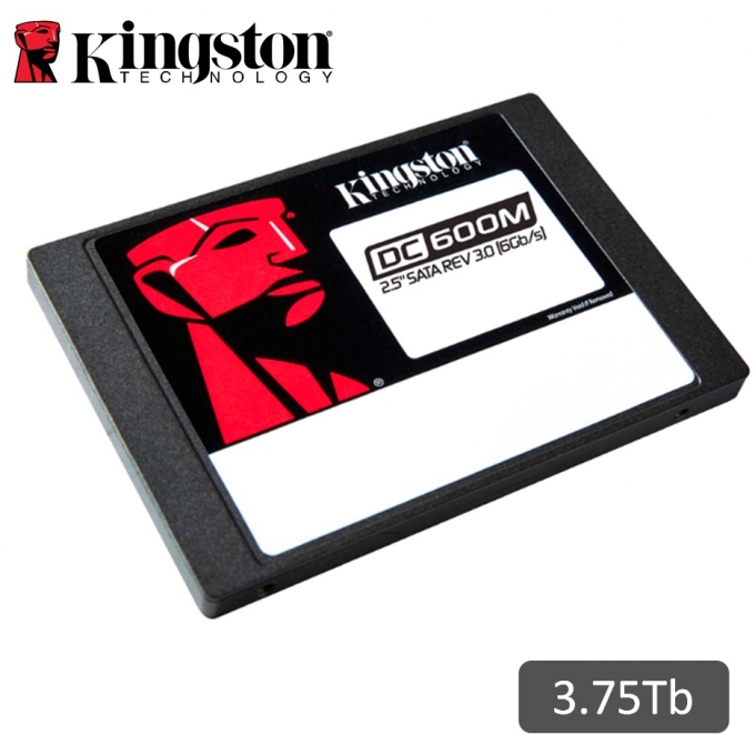 Disco Duro Solido SSD Kingston DC600M 3.75Tb (3840Gb), SATA Rev. 3.0 (6Gb/seg), 2.5pulgadas interno / Kingston