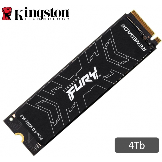 Disco Duro Solido SSD Kingston FURY Renegade 4Tb, M.2 2280 PCIe 4.0 NVMe interno / Kingston