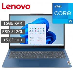 Laptop Lenovo IdeaPad Slim 3 i5-12450H 2.0/4.4GHz, Memoria 16GB LPDDR5-4800, Disco 512GB SSD M.2, Pantalla 15.6 FHD