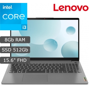 Laptop Lenovo IdeaPad 3 15IAU7, Core i3-1215U 1.2/4.4GHz, Memoria 8Gb DDR4-3200, Disco Solido 512Gb SSD M.2, Pantalla 15.6