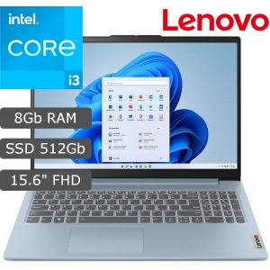 Laptop Lenovo IdeaPad Slim 3 15IAN8, Core i3-N305 1.8/3.8GHz, Memoria RAM 8Gb LPDDR5-4800, Disco Solido 512Gb SSD M.2, Pantalla 15.6 FHD, Windows 11 Home