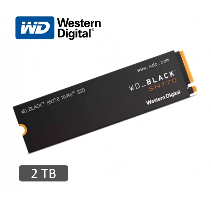 Disco Duro Estado Solido Western Digital Black SN770 NVMe 2TB M.2 2280 PCIe Gen4 x4 / Western Digital
