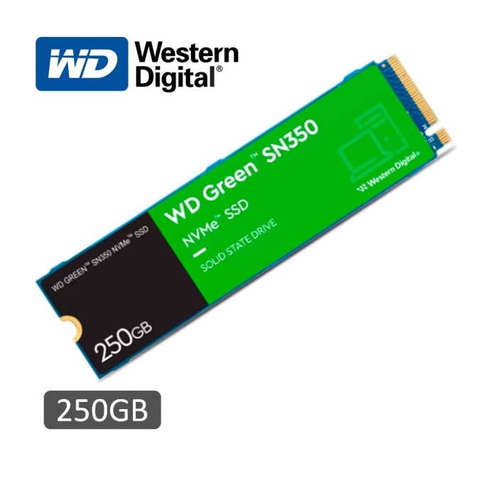 Disco Duro Estado solido Western Digital Green SN350 NVMe, 250GB M.2 2280 / Western Digital
