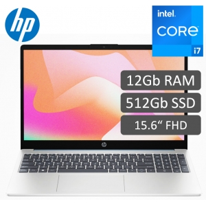 Laptop HP 15-fd0006la Core i7-1355U hasta 5GHz, Memoria RAM 12GB DDR4-3200, Disco Solido 512Gb, Pantalla 15.6 FHD