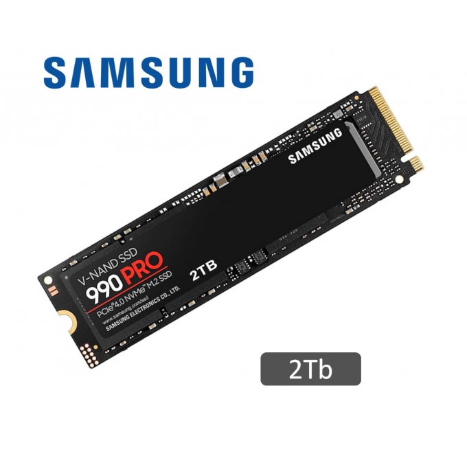 Disco Duro solido Samsung 990 PRO 2TB M.2 2280, PCIe Gen 4.0 x4, NVMe 2.0 / SAMSUNG