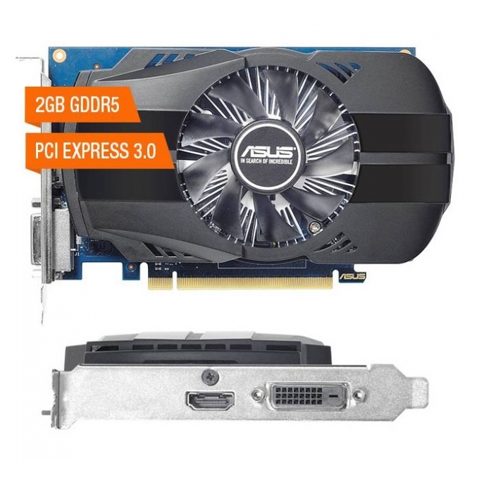 Tarjeta de Video Asus Nvidia GeForce GT 1030, 2GB GDDR5 64-bit, PCI-e 3.0, HDMI/DVI / ASUS