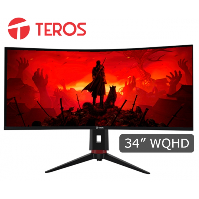 Monitor Teros TE-3410G, 34pulgadas VA UWQHD Curvo, 165 Hz, 3440x1440, WQHD, HDMI / DisplayPort UltraWide / TEROS