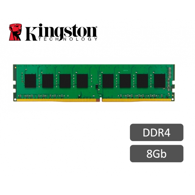 Memoria Kingston KVR26N19S6/8, 8GB, DDR4 2666 MHz, PC4-21300, DIMM, CL-19, 1.2V / KINGSTON