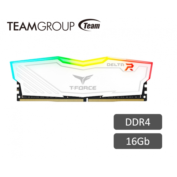 Memoria Ram T-Force Delta RGB, 16GB, DDR4 3200 MHz, CL-16, 1.35V / TEAMGROUP
