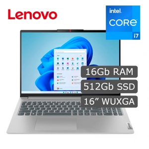 Laptop Lenovo IdeaPad Slim 5, Core i7-13620H 2.4/4.9GHz, Memoria Ram 16GB LPDDR5-5200, Disco duro 512 Gb, Pantalla 16 WUXGA IPS