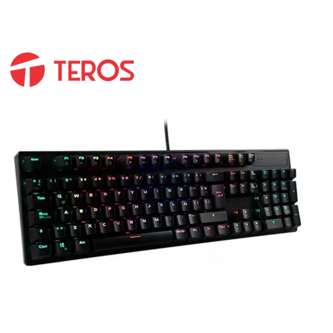 Teclado Gamer Teros TE-4152, mecanico, multimedia, iluminacion RGB, 105 teclas, USB. / TEROS