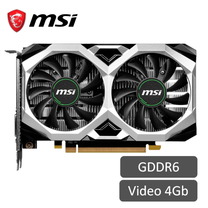 Tarjeta de video MSI GeForce GTX 1650 D6 VENTUS XS OCV3, 4GB GDDR6, PCIe Gen 3.0 x16 / MSI