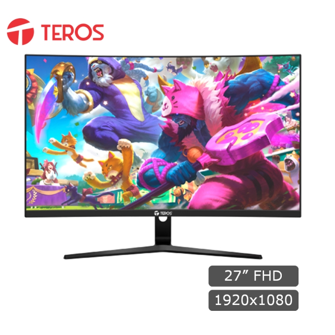 Monitor Teros TE-2731S, 27pulgadas VA, 100Hz, 1920x1080, Full HD, HDMI, VGA, VESA, FREESYNC / TEROS