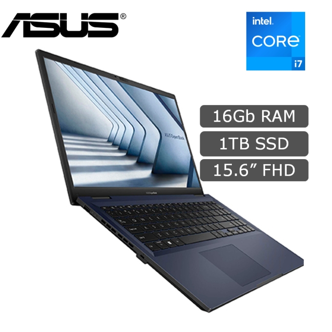 Laptop ASUS B1502CVA-NJ0791, 60Hz, Core i7-1355U hasta 5GHz, Memoria RAM 16GB DDR4, Disco solido 1TB SSD, Pantalla 15.6pulgadas FHD TN 16:9 / ASUS