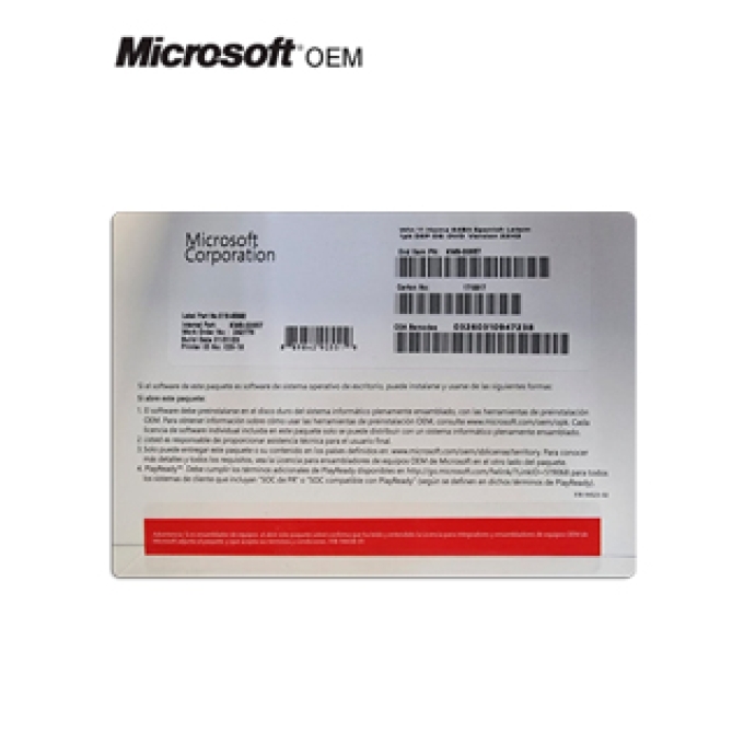 Sistema Operativo Microsoft Windows Home 11, 64 bits, español, 1pk, DSP OEM DVD. / Microsoft