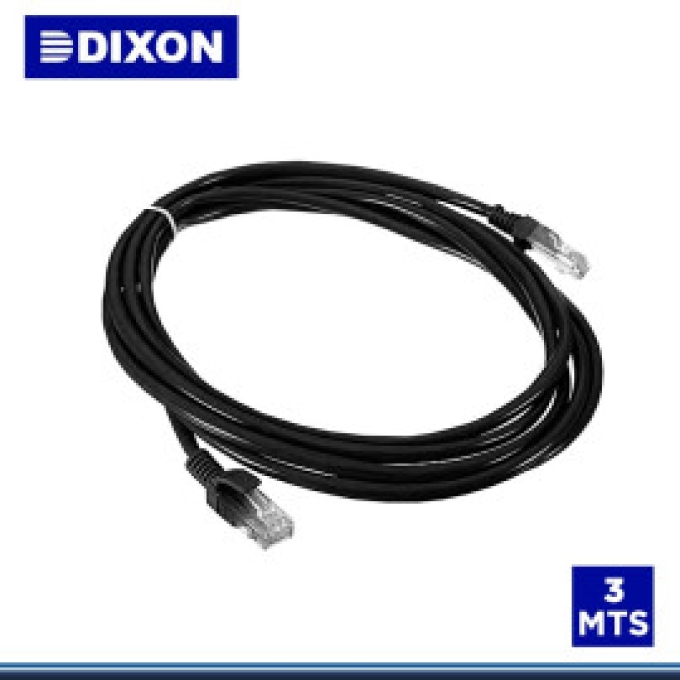 Cable red patch cord DIXON 3mt cat-6 Negro / DIXON