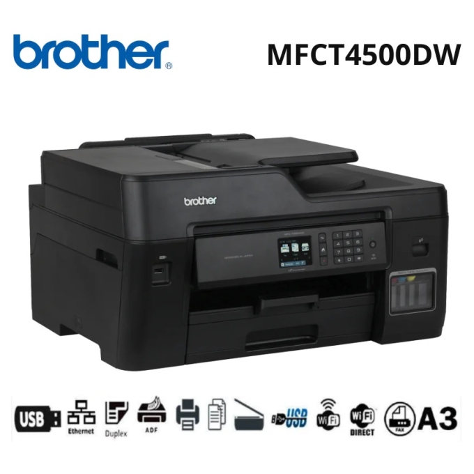 Impresora Multifuncional Brother MFCT4500DW A3 WiFi Inalambrica, DUPLEX, ADF / Brother