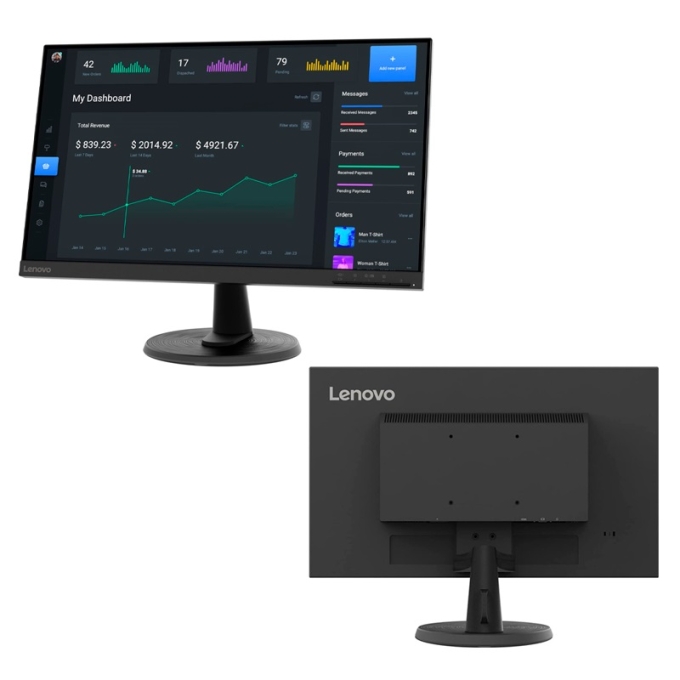 Monitor Lenovo C24-40, 24pulgadas WLED VA, Anti-Glare, 75Hz, 1 x HDMI, 1 x VGA (23.8) / Lenovo