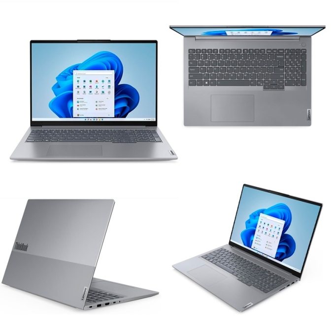 Laptop Lenovo ThinkBook 16 G6 IRL, Intel i5-1335U 1.3/4.6GHz, Memoria RAM 16Gb DDR5, Disco Solido 512Gb SSD M.2 2242 PCIe, Pantalla 16pulgadas WUXGA IPS / Lenovo