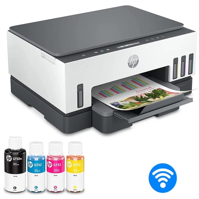 Impresora Multifuncional HP Smart Tank 720, Impresion / Escaneo / Copia / WiFi / Bluetooth LE / HP