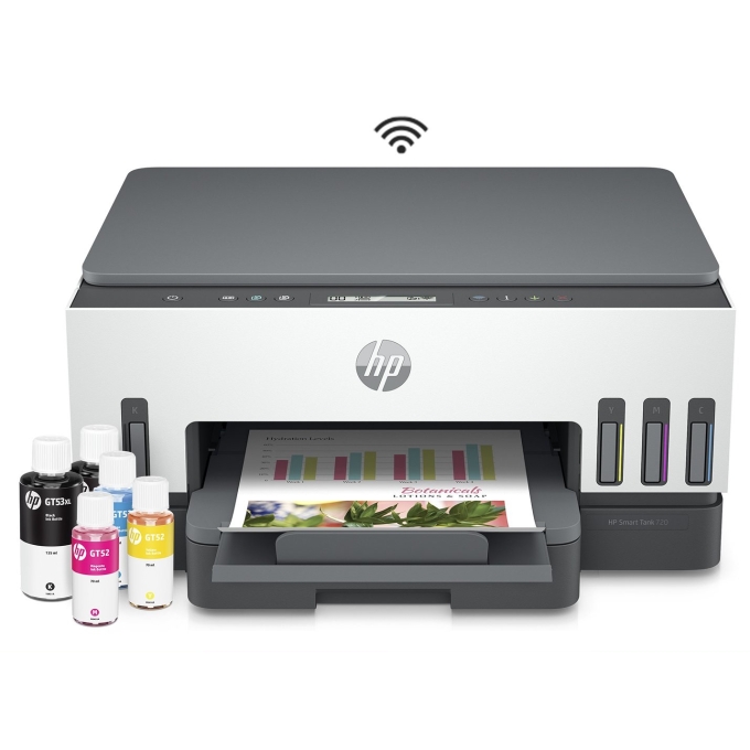 Impresora Multifuncional HP Smart Tank 720, Impresion / Escaneo / Copia / WiFi / Bluetooth LE / HP