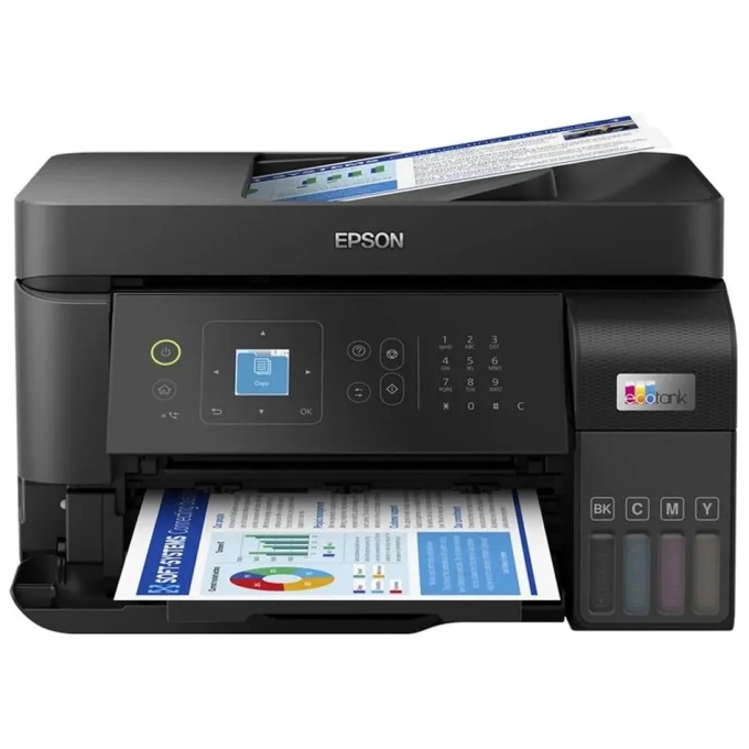 Impresora Multifuncional Epson EcoTank L5590, Imprime / Escanea / Copia / Fax / USB / LAN / WiFi Inalambrica / Epson