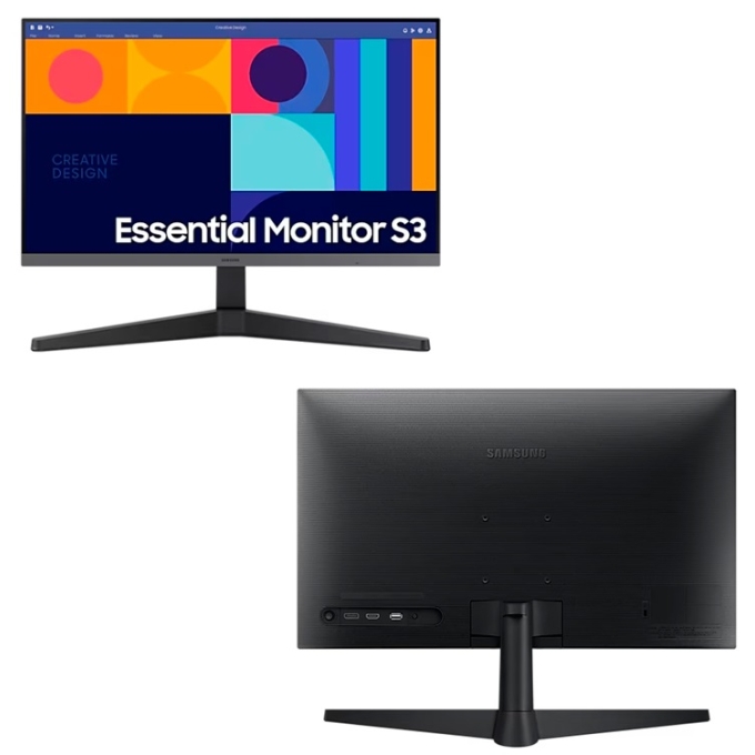 Monitor Samsung 24pulgadas FHD Essential S3, (1920x1080) Panel IPS, 100Hz, HDMI / DP, Color Negro / Samsung